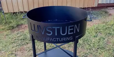 Luvstuen rim braai for simple outdoor cooking and patio use